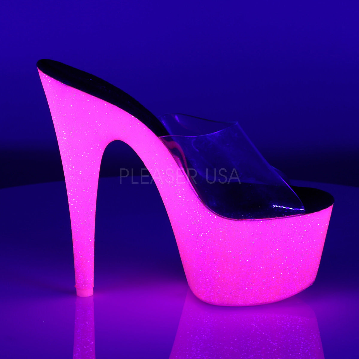7 Inch Heel ADORE-701UVG Neon Hot Pink