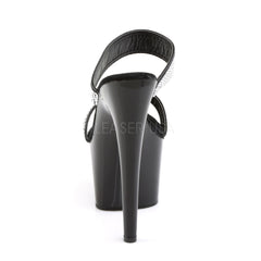 PLEASER ADORE-702-2 Black Pat Stiletto Slides - Shoecup.com - 4