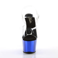 7 Inch Heel ADORE-708 Blue Chrome