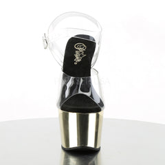 Pleaser ADORE-708 Gold Chrome Exotic Dancing Sandals - Shoecup.com - 2