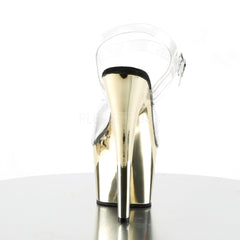 Pleaser ADORE-708 Gold Chrome Exotic Dancing Sandals - Shoecup.com - 4