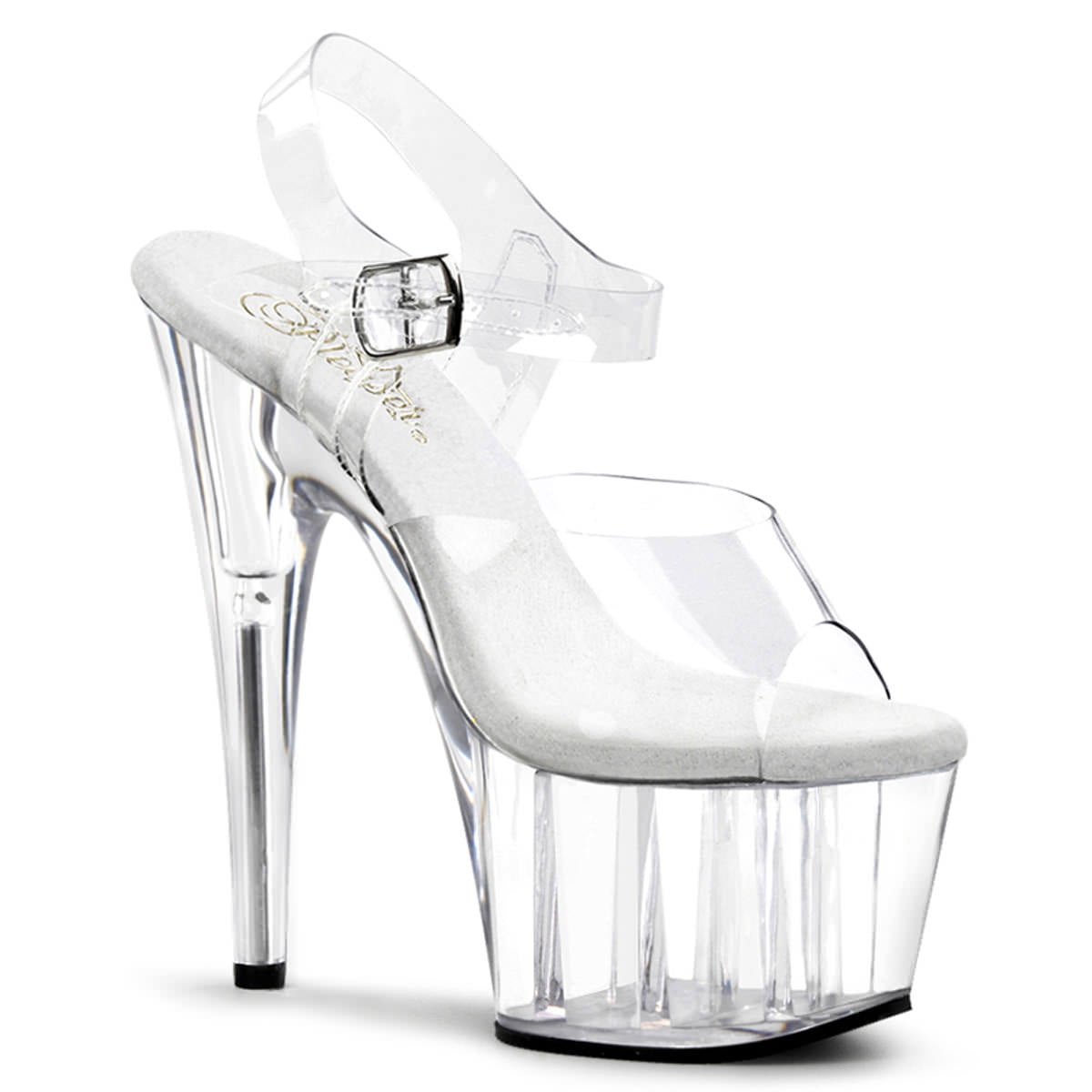 7 Inch Heel ADORE-708 Clear