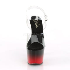 7 Inch Heel ADORE-708BR-H Clear Black Red