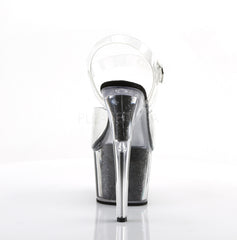 7 Inch Heel ADORE-708G Black Glitter