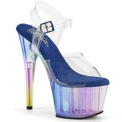 7 Inch Heel ADORE-708HT Clear Blue Tinted