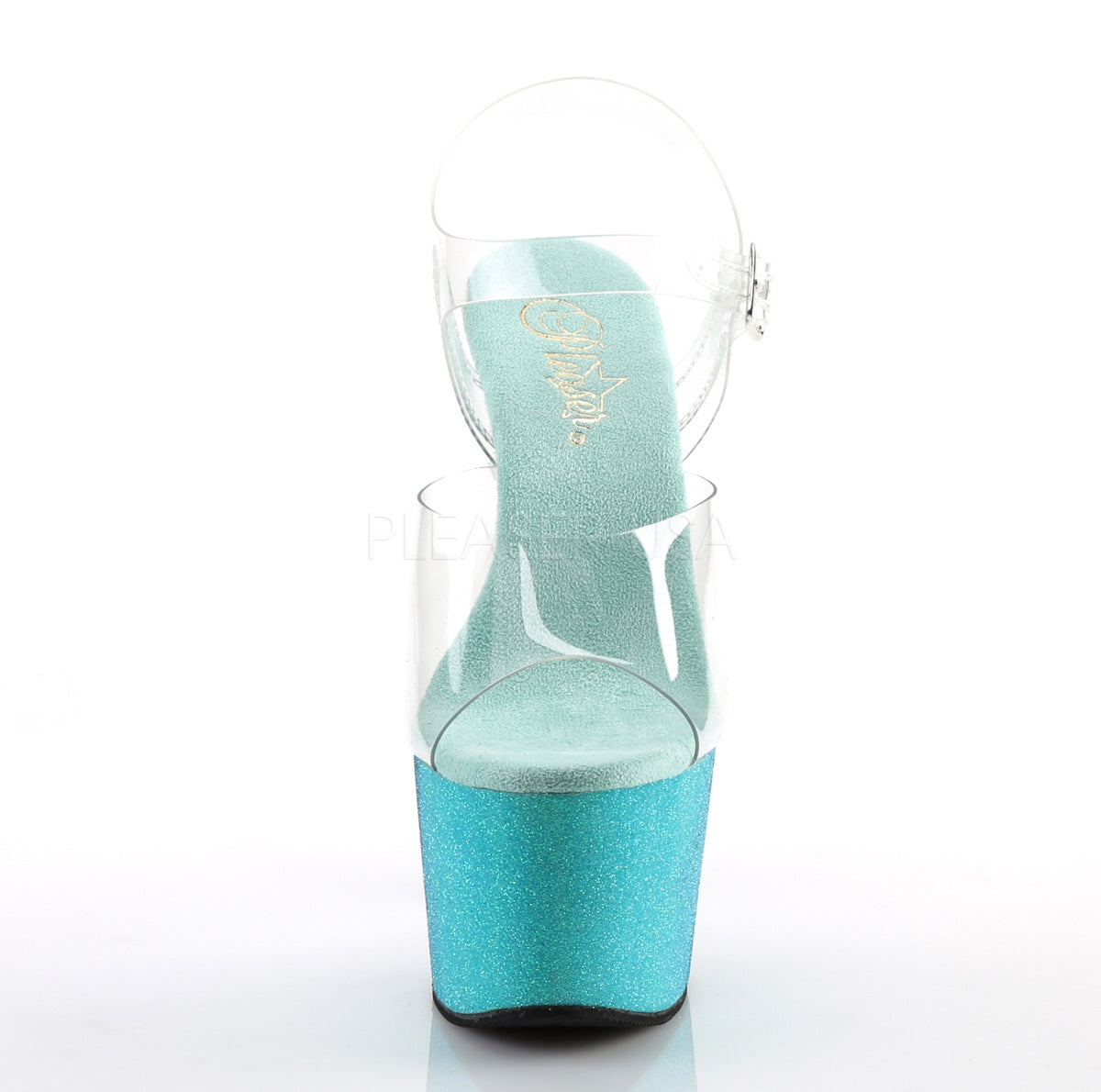 7 Inch Heel ADORE-708OMBRE Aqua Blue