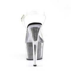 7 Inch Heel ADORE-708SRS Black Rhinestone