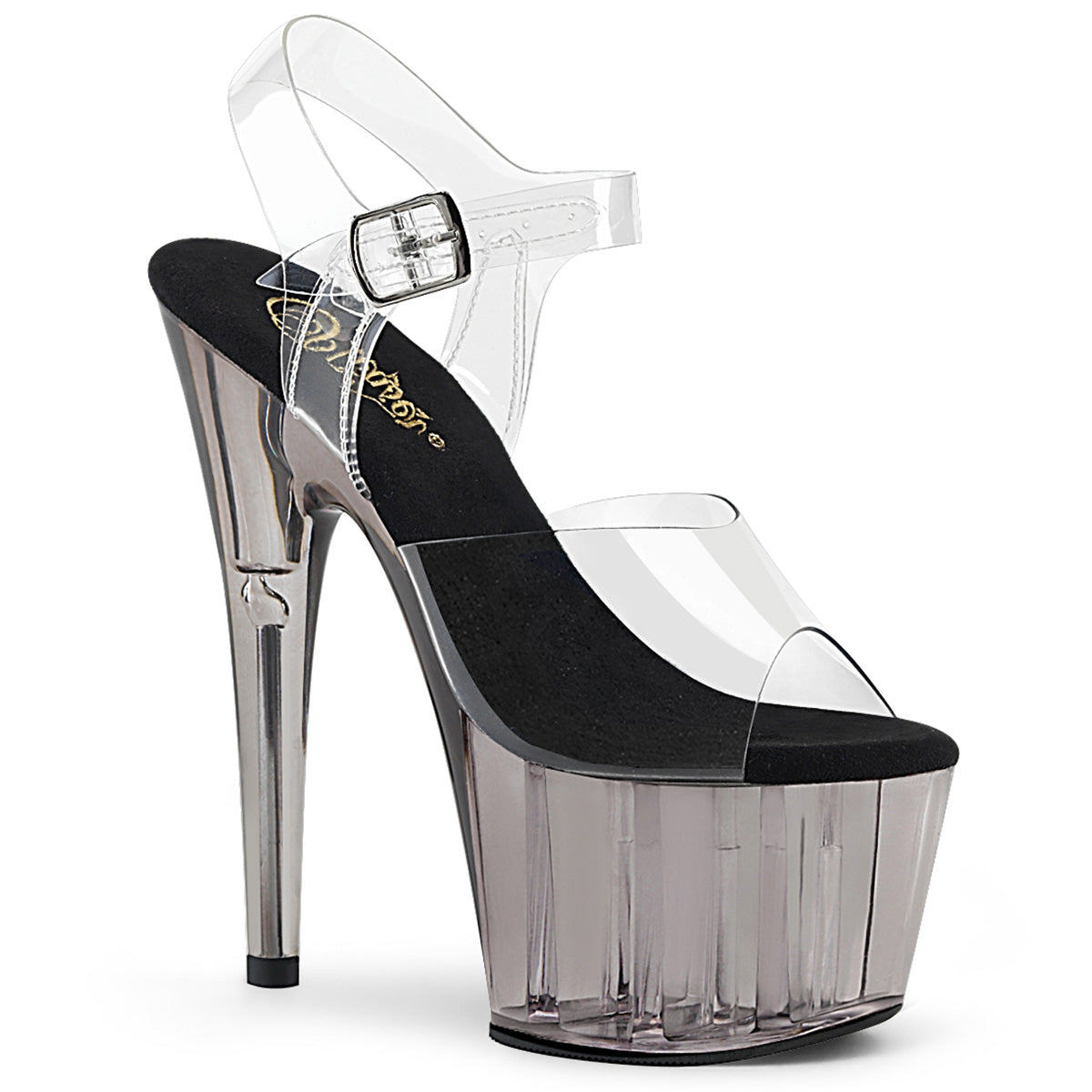 7" Heel ADORE-708T Clear Smoke Tinted