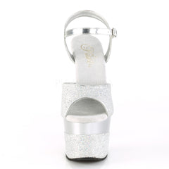 7 Inch Heel ADORE-709-2G Silver Glitter