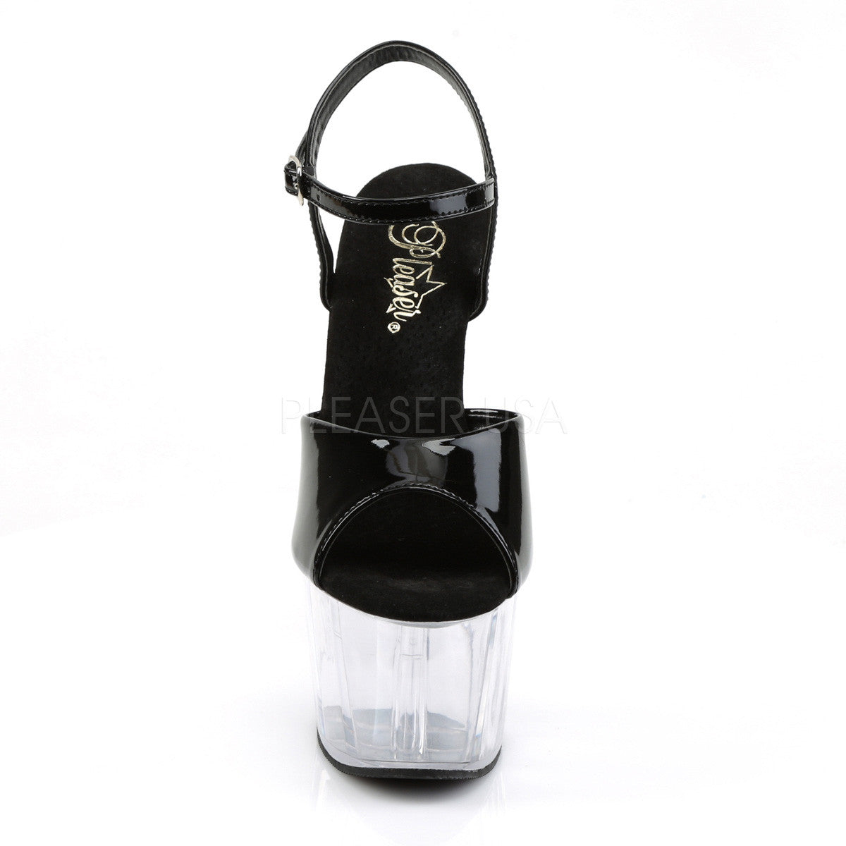 Pleaser ADORE-709 Black Exotic Dancing Sandals - Shoecup.com - 2