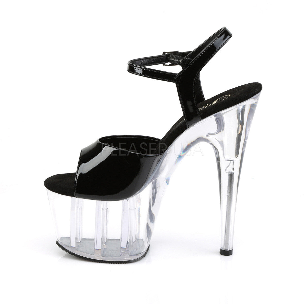Pleaser ADORE-709 Black Exotic Dancing Sandals - Shoecup.com - 3