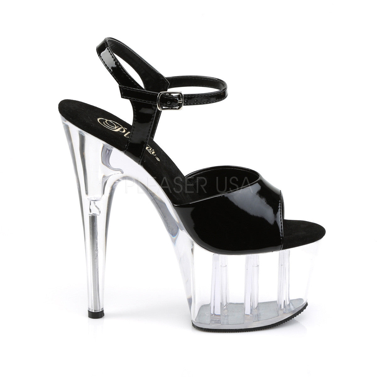 Pleaser ADORE-709 Black Exotic Dancing Sandals - Shoecup.com - 5
