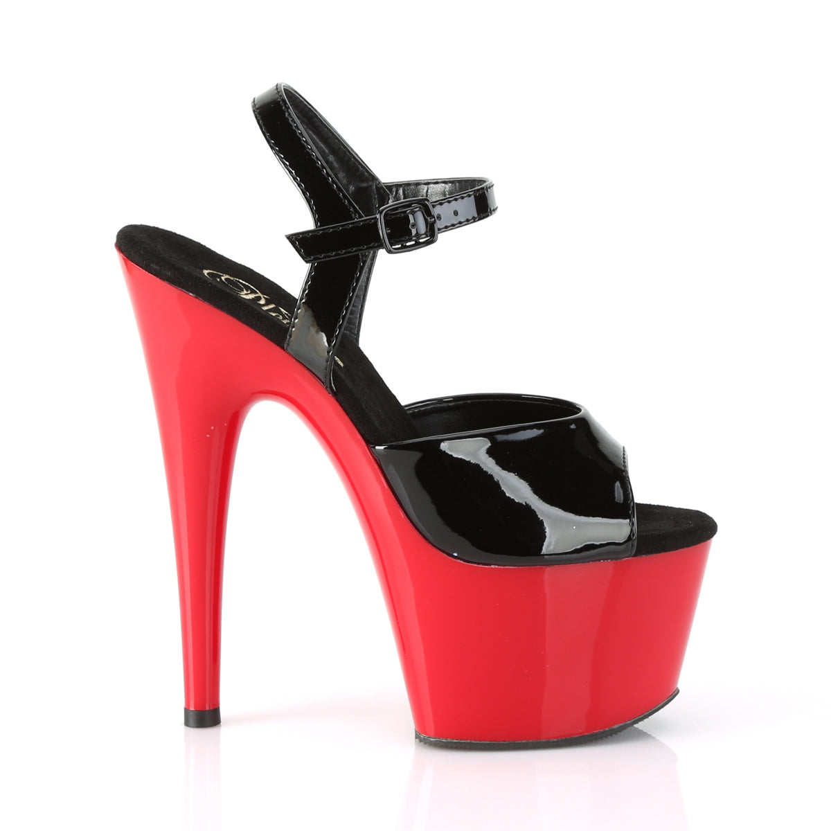 7 Inch Heel ADORE-709 Black Pat Red