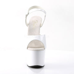 PLEASER ADORE-709 White Ankle Strap Sandals - Shoecup.com - 2