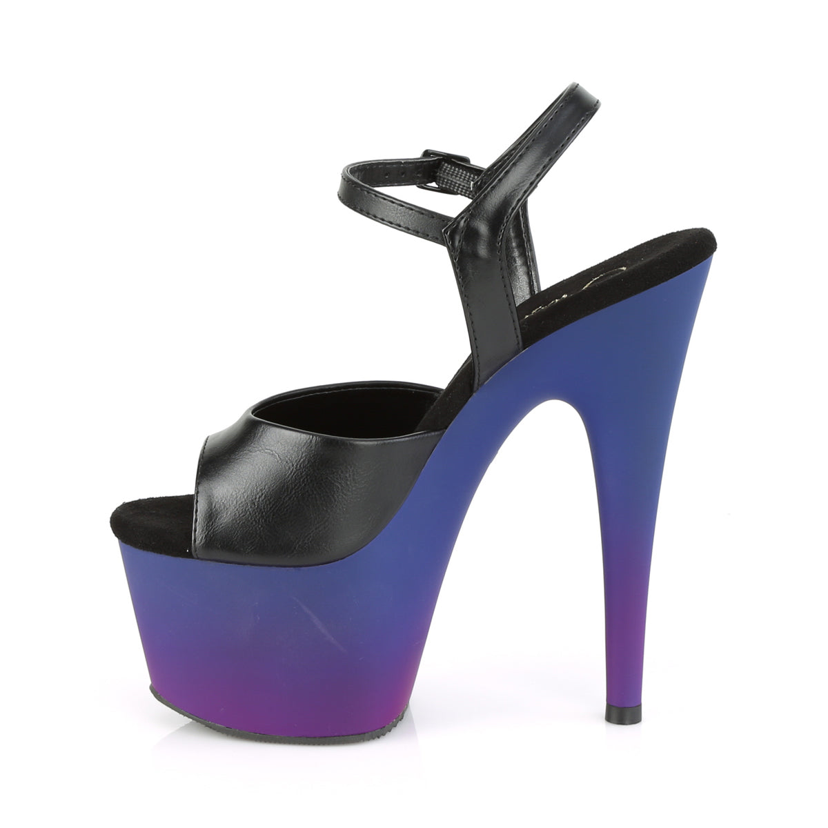 7 Inch Heel ADORE-709BP Black Blue Purple Ombre