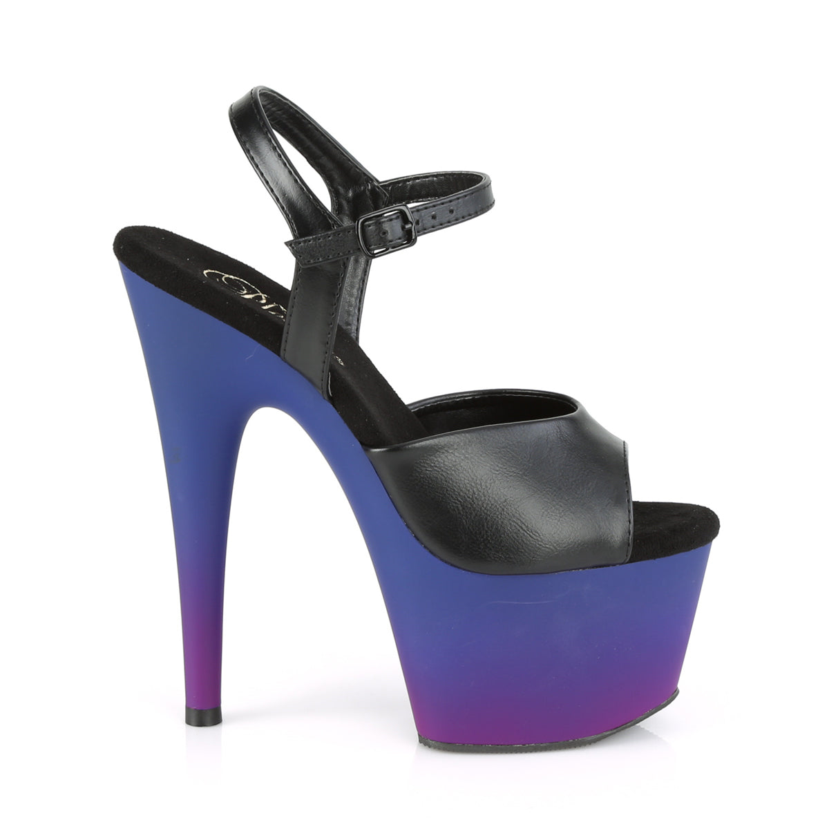 7 Inch Heel ADORE-709BP Black Blue Purple Ombre