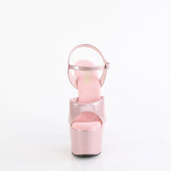 7 Inch Heel ADORE-709GP Baby Pink Glitter
