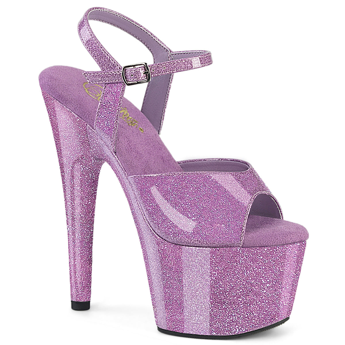 7 Inch Heel ADORE-709GP Lilac Glitter