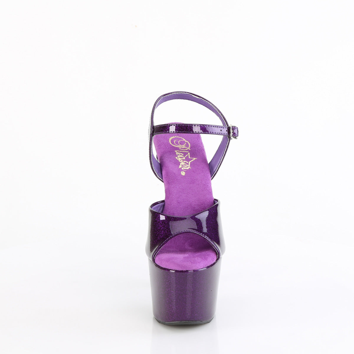 7 Inch Heel ADORE-709GP Purple Glitter