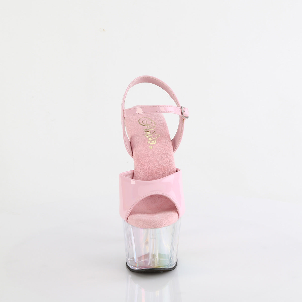 7 Inch Heel ADORE-709HT Baby Pink Holo