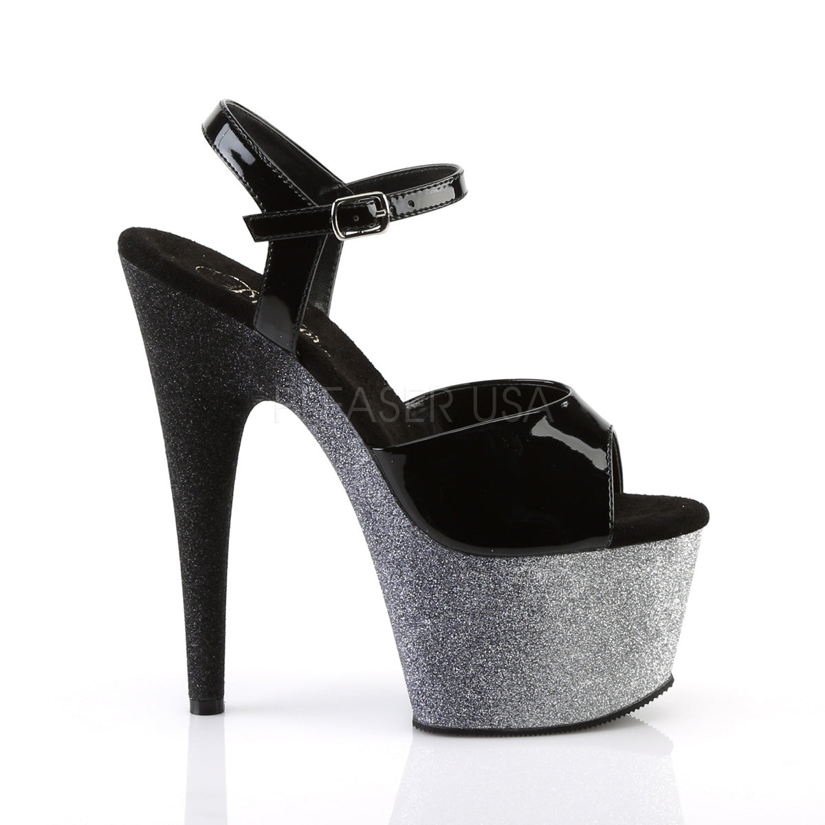 7 Inch Heel ADORE-709OMBRE Silver