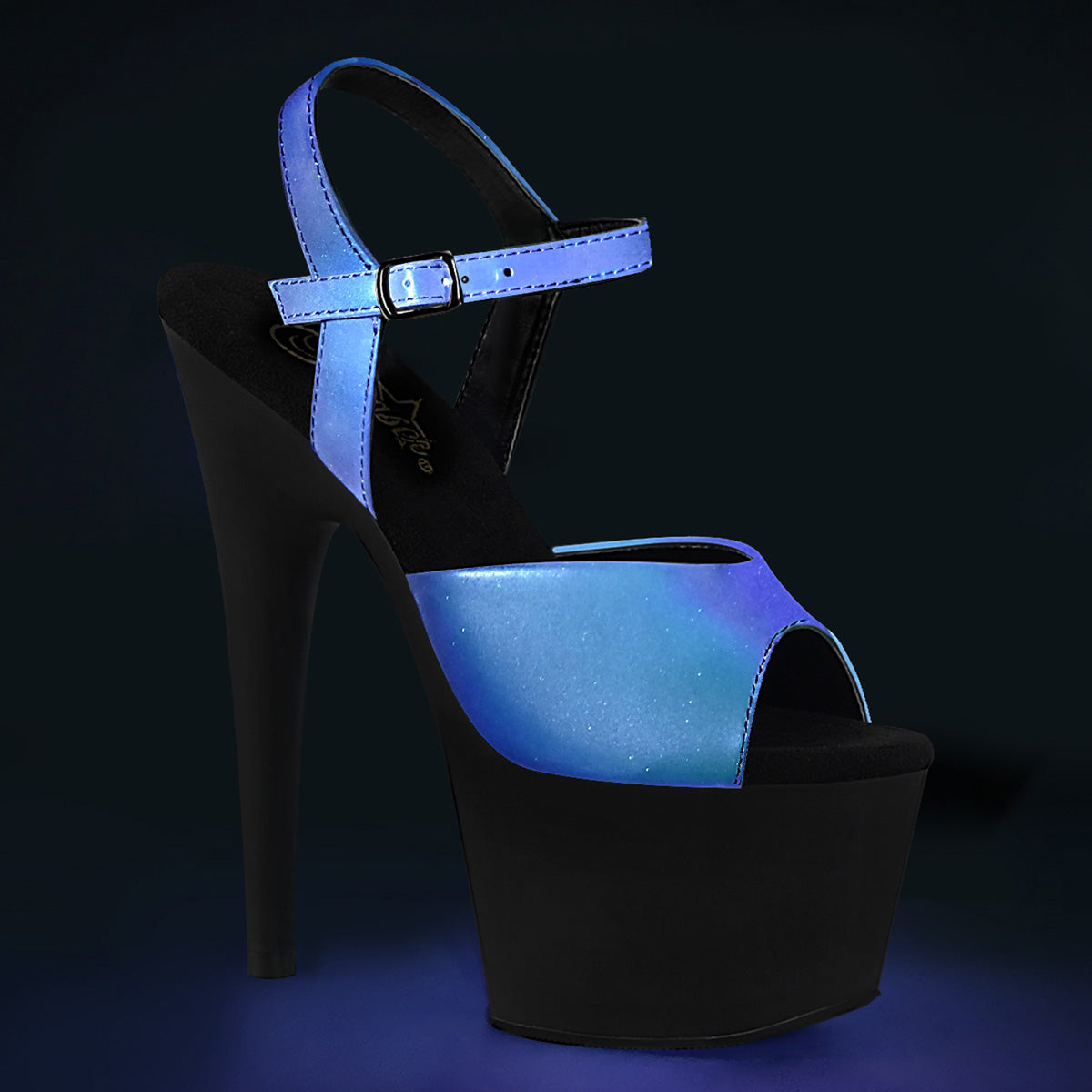 7" Heel ADORE-709REFL Green Multi Reflective