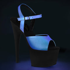 7" Heel ADORE-709REFL Green Multi Reflective