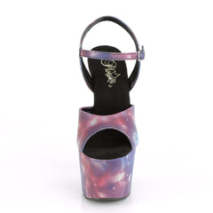 7 Inch Heel ADORE-709REFL Purple Blue Reflective