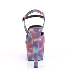 7 Inch Heel ADORE-709REFL Purple Blue Reflective