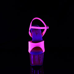7 Inch Heel ADORE-709UVT Neon Hot Pink
