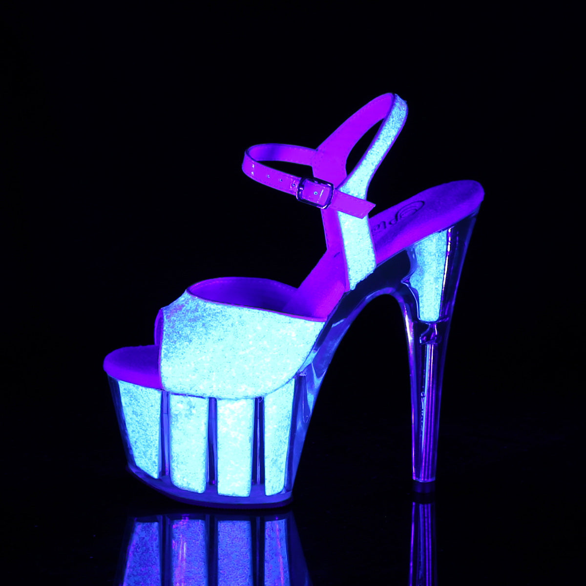 7 Inch Heel ADORE-710UVG Neon Opal Glitter