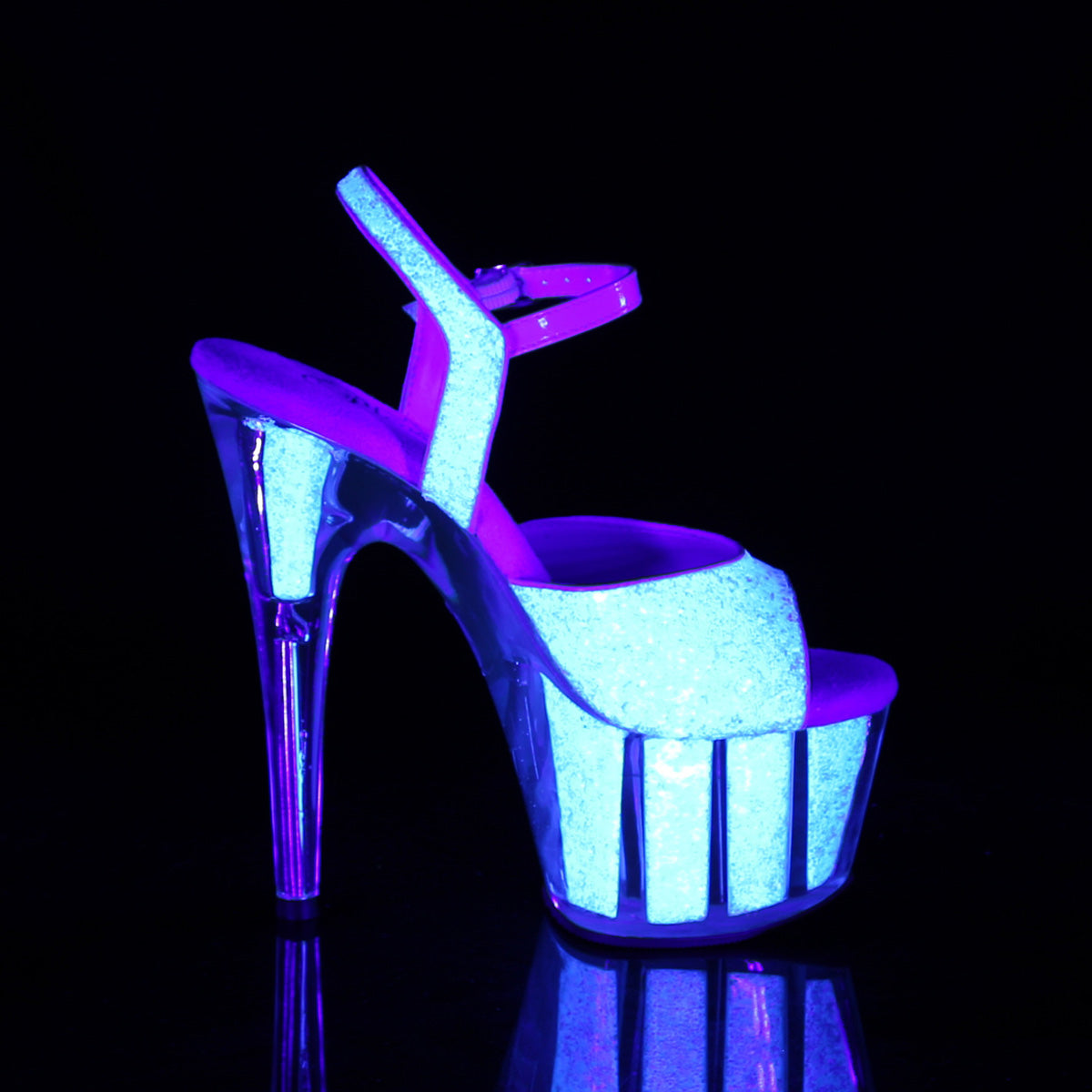 7 Inch Heel ADORE-710UVG Neon Opal Glitter