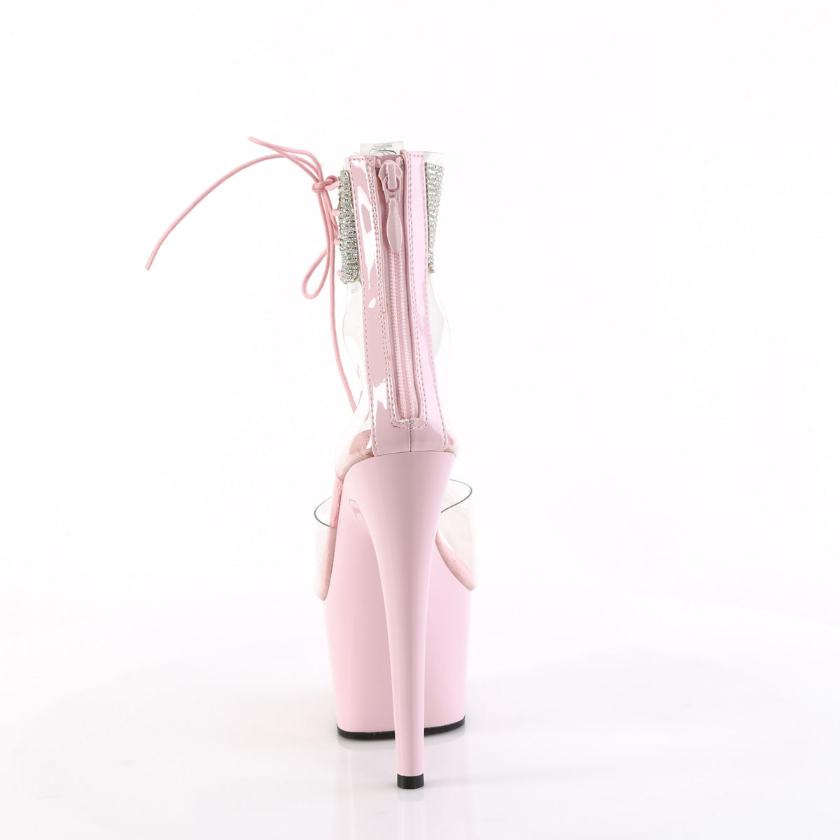 7 Inch Heel ADORE-724RS Clear Baby Pink Clear