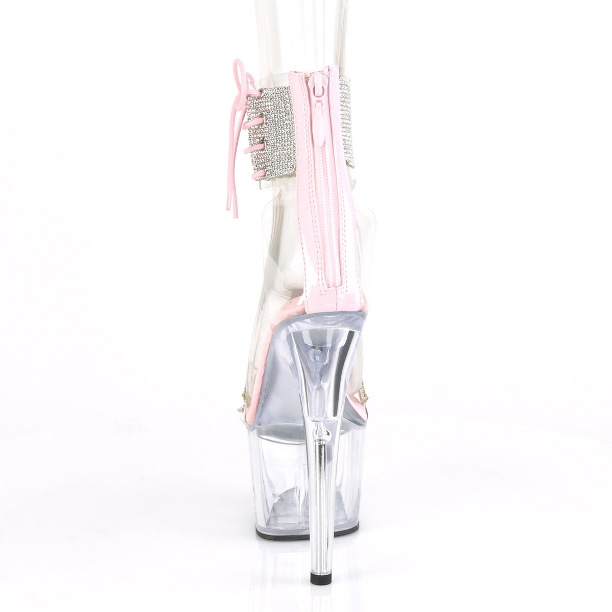 7 Inch Heel ADORE-727RS Clear-Baby Pink Insole