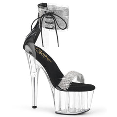 7 Inch Heel ADORE-727RS Clear Black