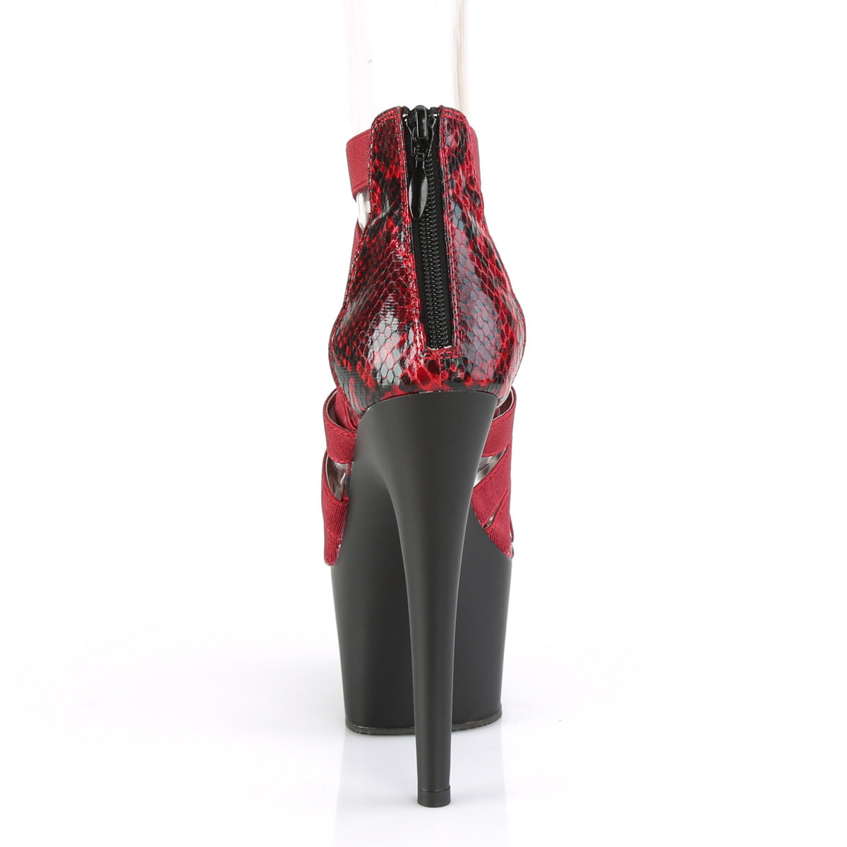7 Inch Heel ADORE-748SP Wine Elastic Band