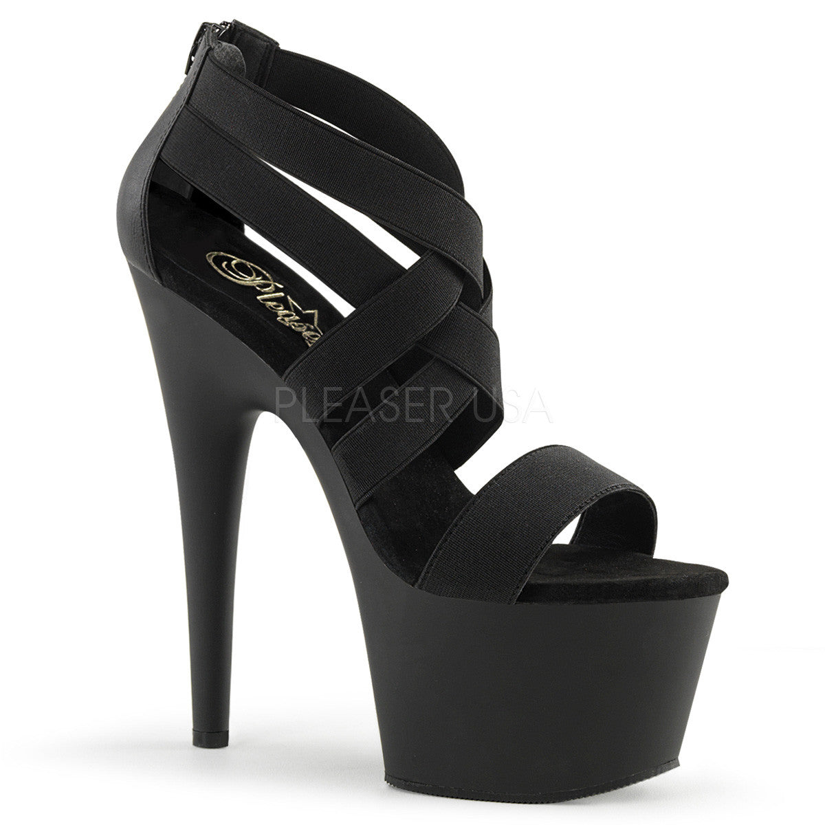 Pleaser ADORE-769 Black Matte Exotic Dancing Sandals - Shoecup.com - 1