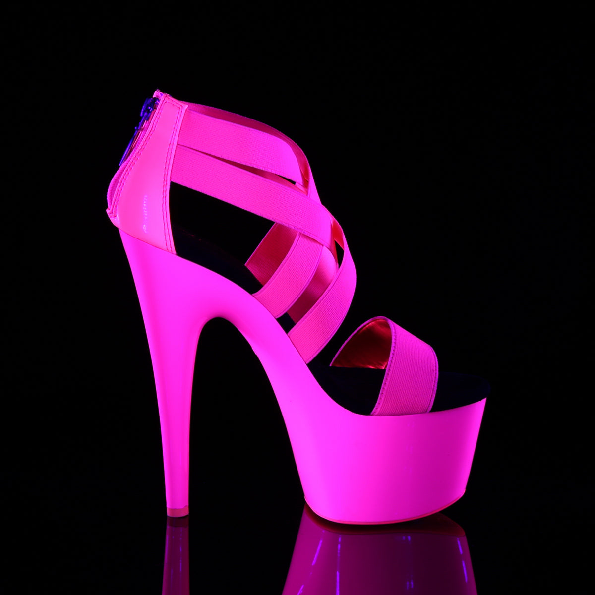 7 Inch Heel ADORE-769UV Neon Hot Pink