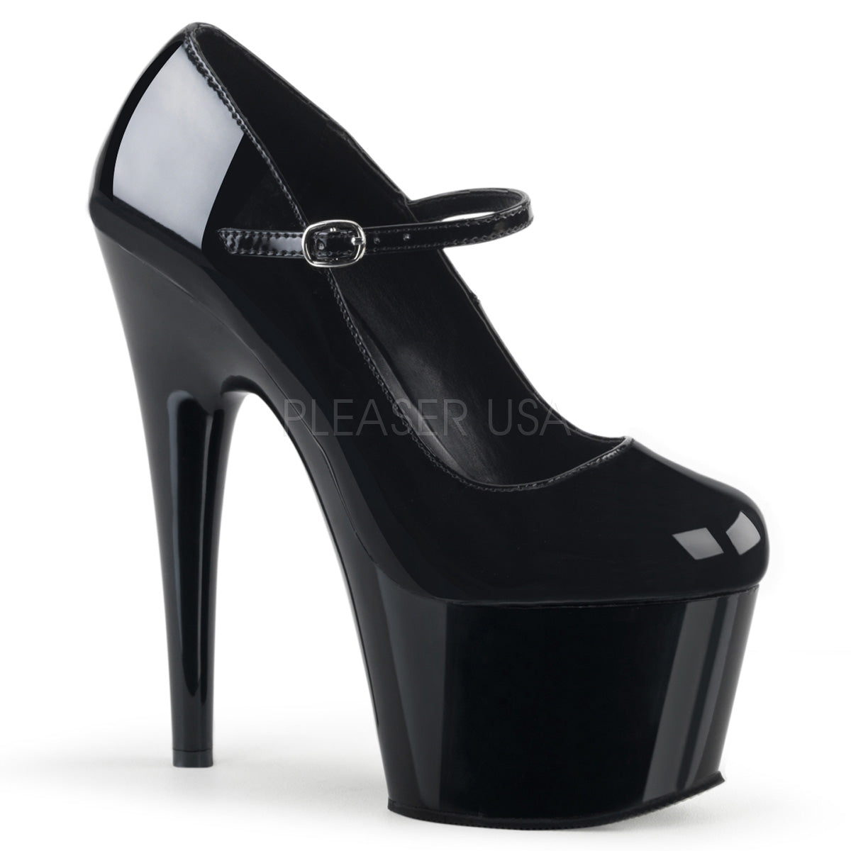 7" Heel ADORE-787 Black Pat