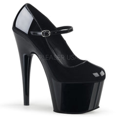 7" Heel ADORE-787 Black Pat