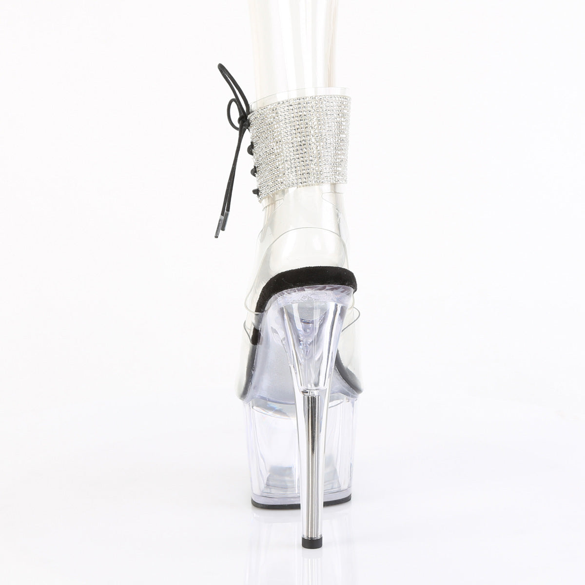 7 Inch Heel ADORE-791-2RS Clear Black Clear