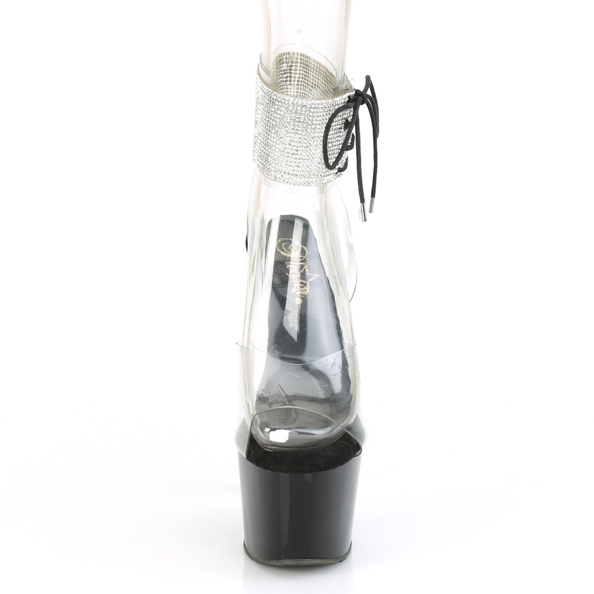 7 Inch Heel ADORE-791-2RS Clear Black