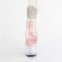 7 Inch Heel ADORE-791-2RS Clear Baby Pink Clear