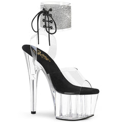 7 Inch Heel ADORE-791-2RS Clear Black
