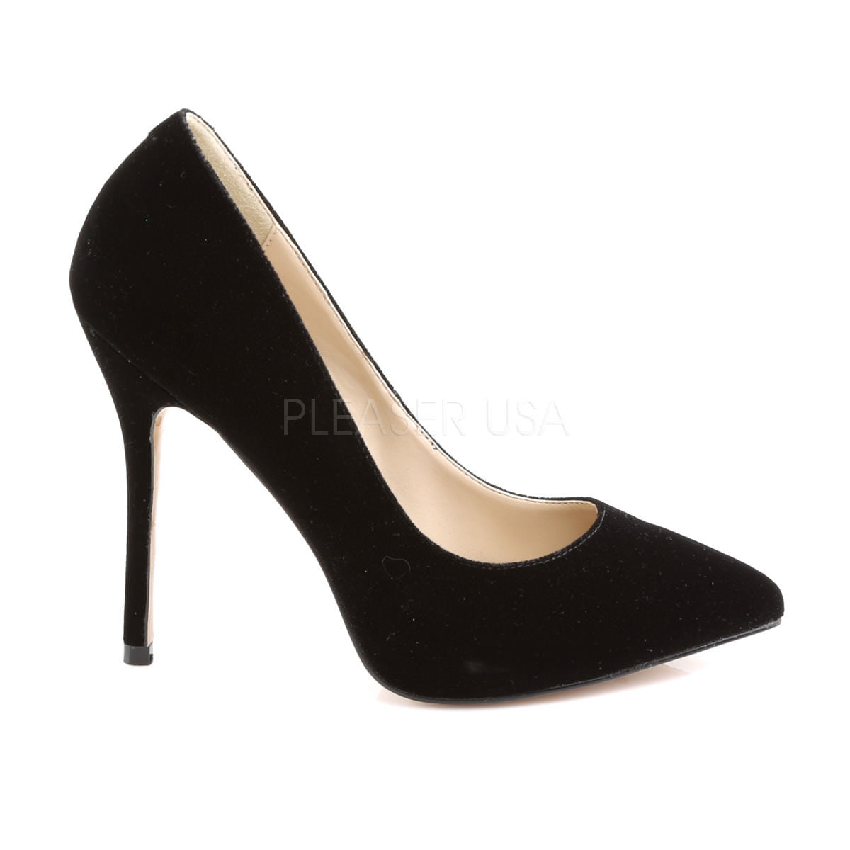 5 Inch Heel AMUSE-20 Black Velvet