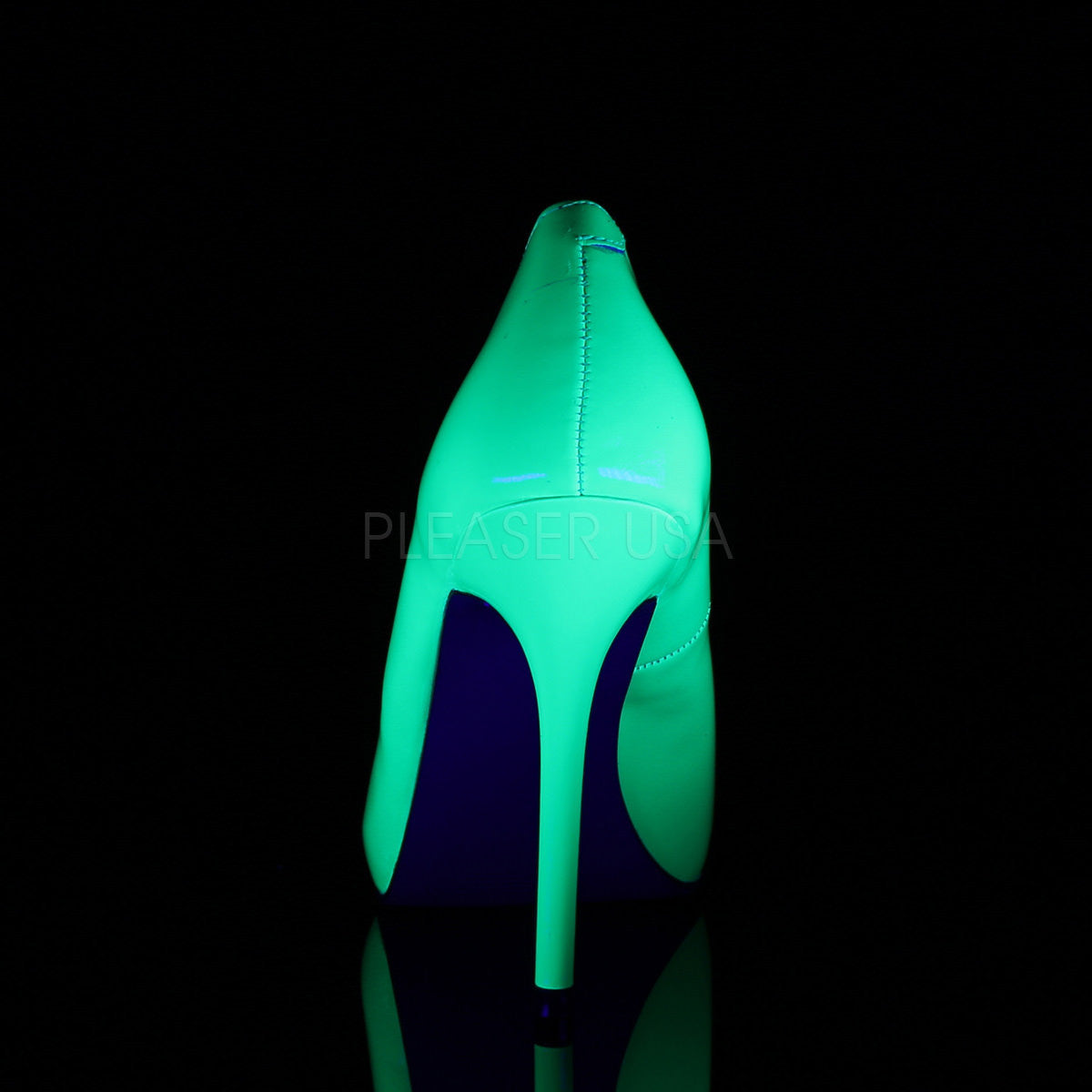 PLEASER AMUSE-20 Neon Green Pumps - Shoecup.com - 4