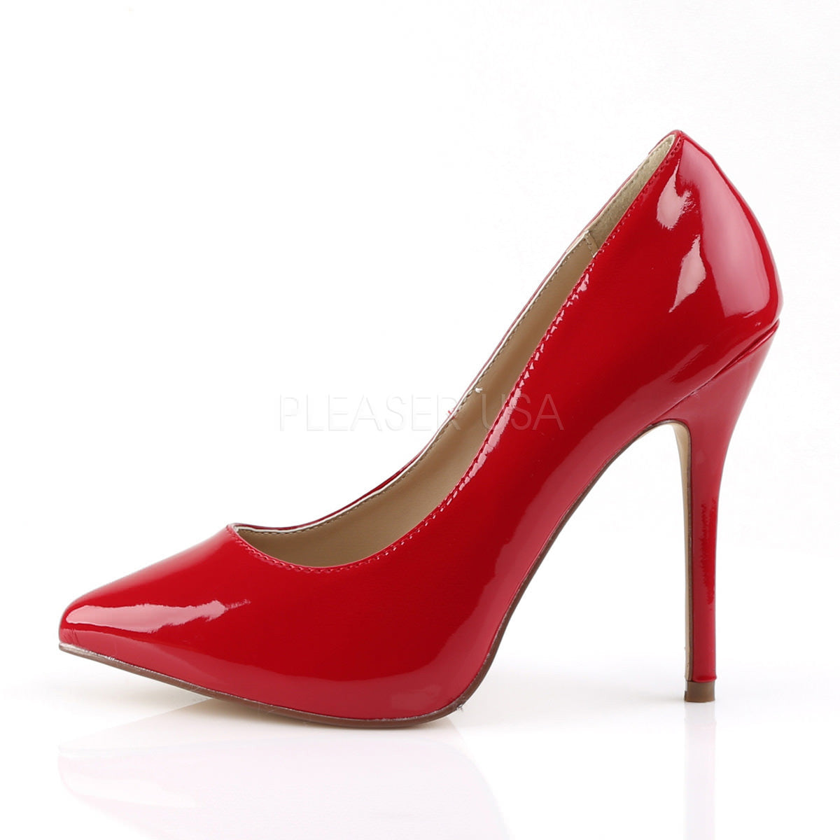 PLEASER AMUSE-20 Red Pat Pumps - Shoecup.com - 3