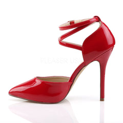PLEASER AMUSE-25 Red Pat D'Orsay Pumps - Shoecup.com - 3