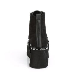 3 Inch Chunky Heel ASHES-100 Black Suede