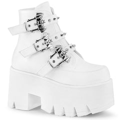 3" Chunky Heel ASHES-55 White